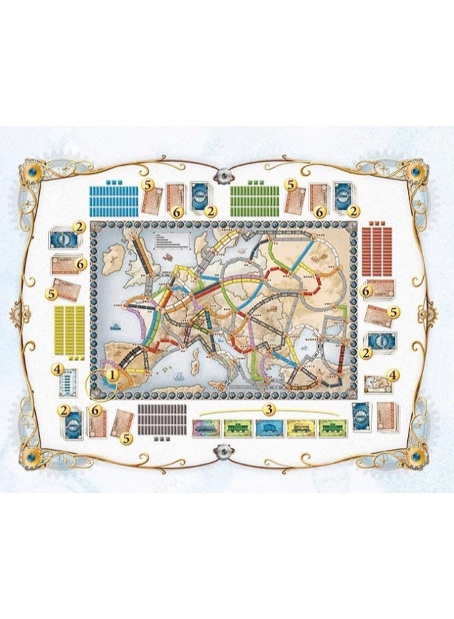 Ticket to Ride Europe Board Game - Classic Strategy Family Game for Adults & Kids Ages 8+ - Train Adventure with Map & Cards - Fun Group Activity for Game Night, Parties & Travel - Image 2
