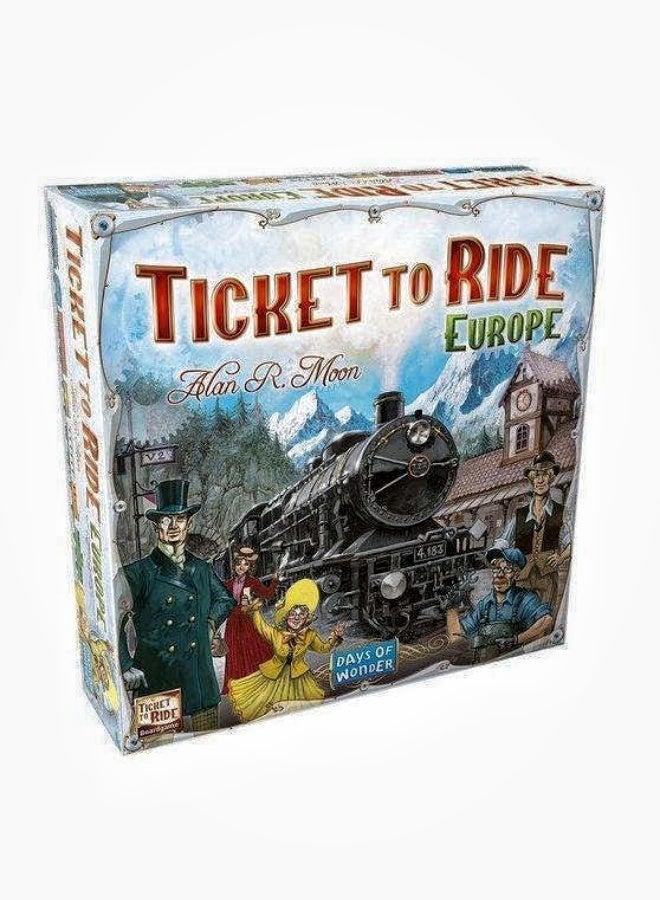 Ticket to Ride Europe Board Game - Classic Strategy Family Game for Adults & Kids Ages 8+ - Train Adventure with Map & Cards - Fun Group Activity for Game Night, Parties & Travel - Image 1