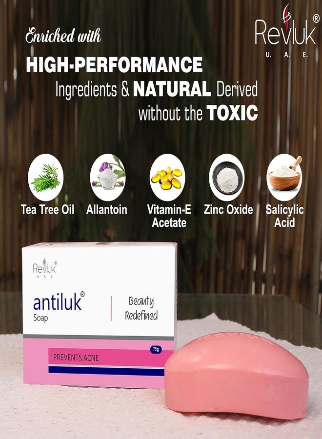 Revluk Prevents Acne Soap antiluk Beauty Redined pack of 2 Aloe Vera - Image 2