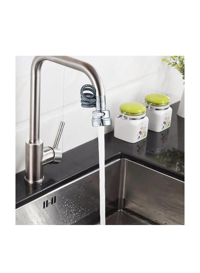 حنفية مطبخ، 3 اوضاع قابلة للتعديل، رشاش صنبور دوار 360 درجة موفر للماء، تلسكوبي مع زنبرك، مياه الحوض للمطبخ والحمام، ملحق صنبور عالمي للتنظيف الفعال - Image 3