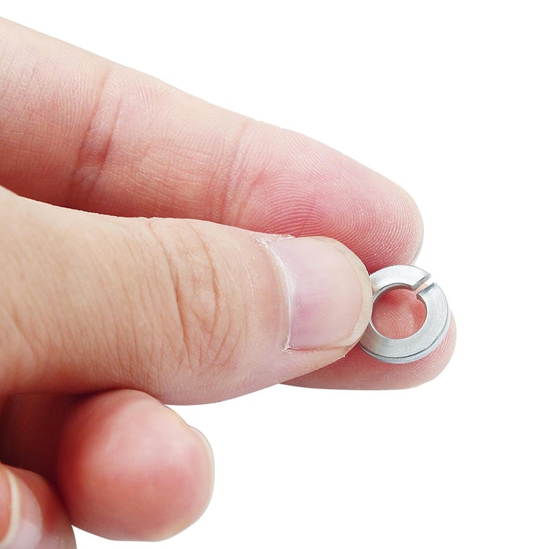 BokWin 100 Pcs Spring Lock Washer 1/4 Inch Stainless Steel Split Lock Washers(Silver) - Image 3