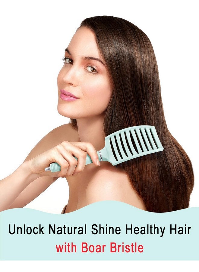 KTKUDY Detangling Hair Brush For Color-Treated, Fine & Fragile Hair Types - Eliminates Knots & Reduces Breakage Hairbrush For Wet & Dry Hair - Tangle Free Detangler Brush For Women Men & Kids - Image 4