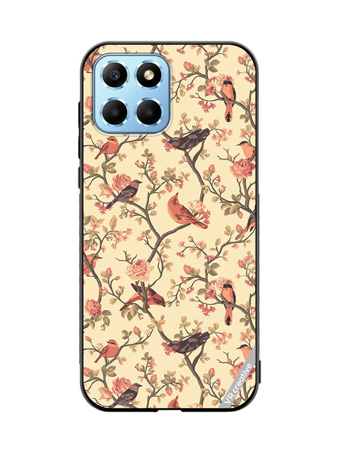 VR CREATIVE Protective Case Cover For Honor X8 5G Birds Sitting On A Tree Design Multicolour - Image 1