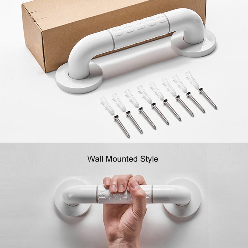 Grab Bar 49cm White High Quality ABS And Stainless Steel Material - Waterproof Rustproof Non-slip Luminous Grab Bar For Elderly Disabled Bathroom Bedroom Hallway Stairs - Image 3