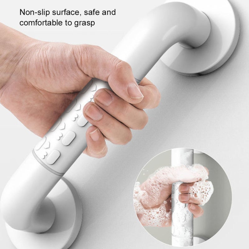 Grab Bar 49cm White High Quality ABS And Stainless Steel Material - Waterproof Rustproof Non-slip Luminous Grab Bar For Elderly Disabled Bathroom Bedroom Hallway Stairs - Image 5