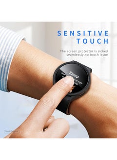 SJet Samsung Galaxy Watch 7 Screen Protector Case 44mm, Hard PC Bumper Cover with Anti-Fog Tempered Glass Protective Screen Protector for Galaxy Watch 7 Accessories (Black,44mm)  - Image 3