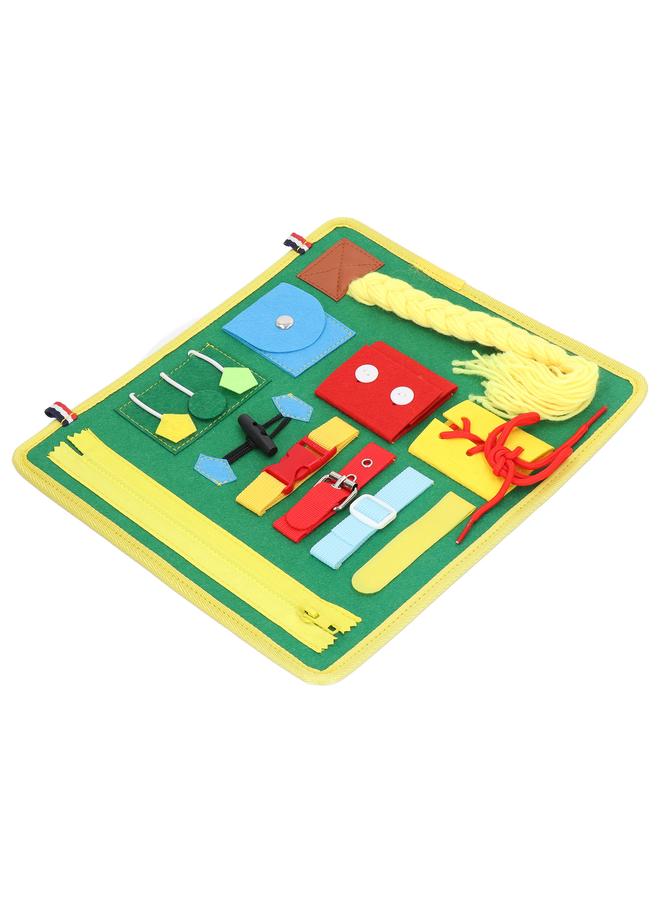 NIBEMINENT Toddler Busy Board Cultivate Color Cognition Concentration Sensory for Fine Motor Skill Autistic Training Yellow  - Image 5