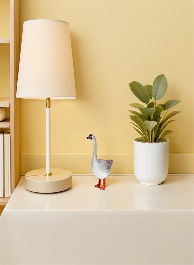 Toddmomy Lifelike Grey Goose Statue 4.72X4.33X1.57In Plastic Goose Figurine Realistic Animal Home Decor Indoor Outdoor Craft - Image 4