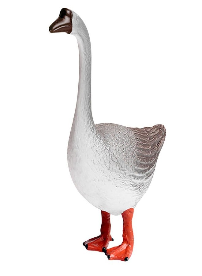 Toddmomy Lifelike Grey Goose Statue 4.72X4.33X1.57In Plastic Goose Figurine Realistic Animal Home Decor Indoor Outdoor Craft - Image 1