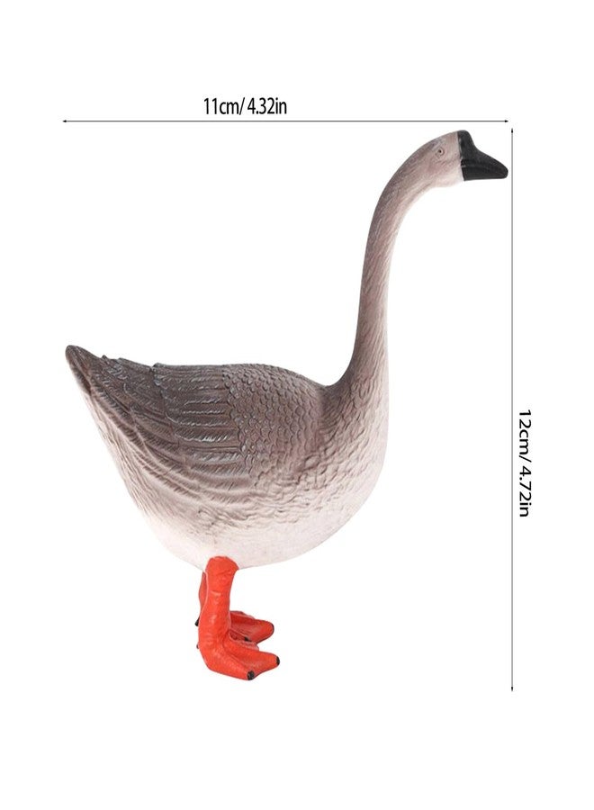 Toddmomy Lifelike Grey Goose Statue 4.72X4.33X1.57In Plastic Goose Figurine Realistic Animal Home Decor Indoor Outdoor Craft - Image 2
