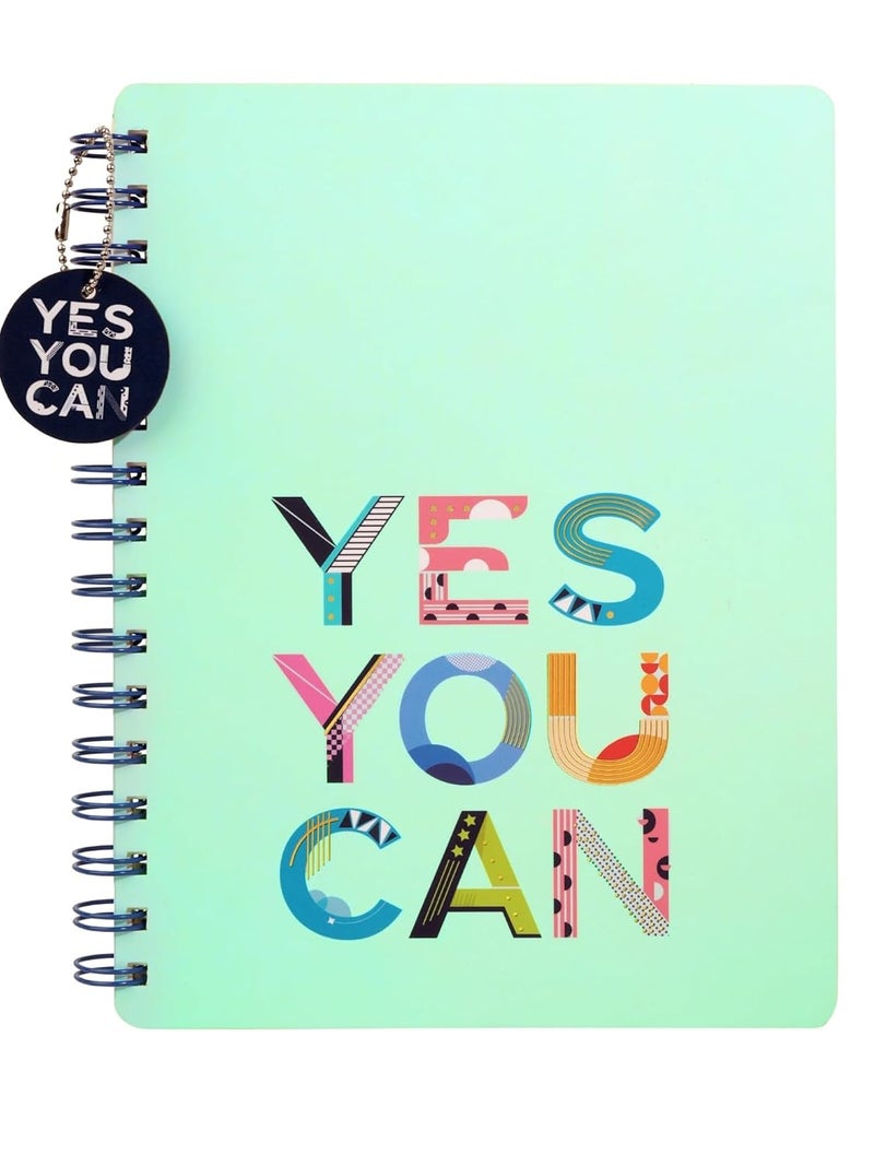 Doodle Hardbound Spiral Notebook Diary with Bookmark Dangler and 100+ Stickers | B5 | 160 Undated Ruled Pages | 80 gsm Acid Free Paper | Open Flat and Write Comfortably - Self Belief - Image 1