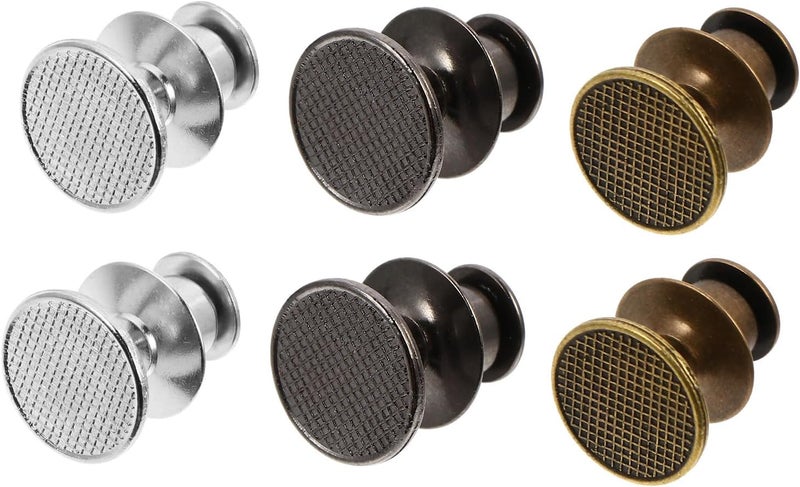 UKCOCO 6pcs Nail-Free Detachable Jeans Buttons Waist Buckle Non-Slip Pants Waist Tightener Adjustable DIY Jeans Accessories Silver Bronze Gunmetal for Pants Adjustment - Image 1