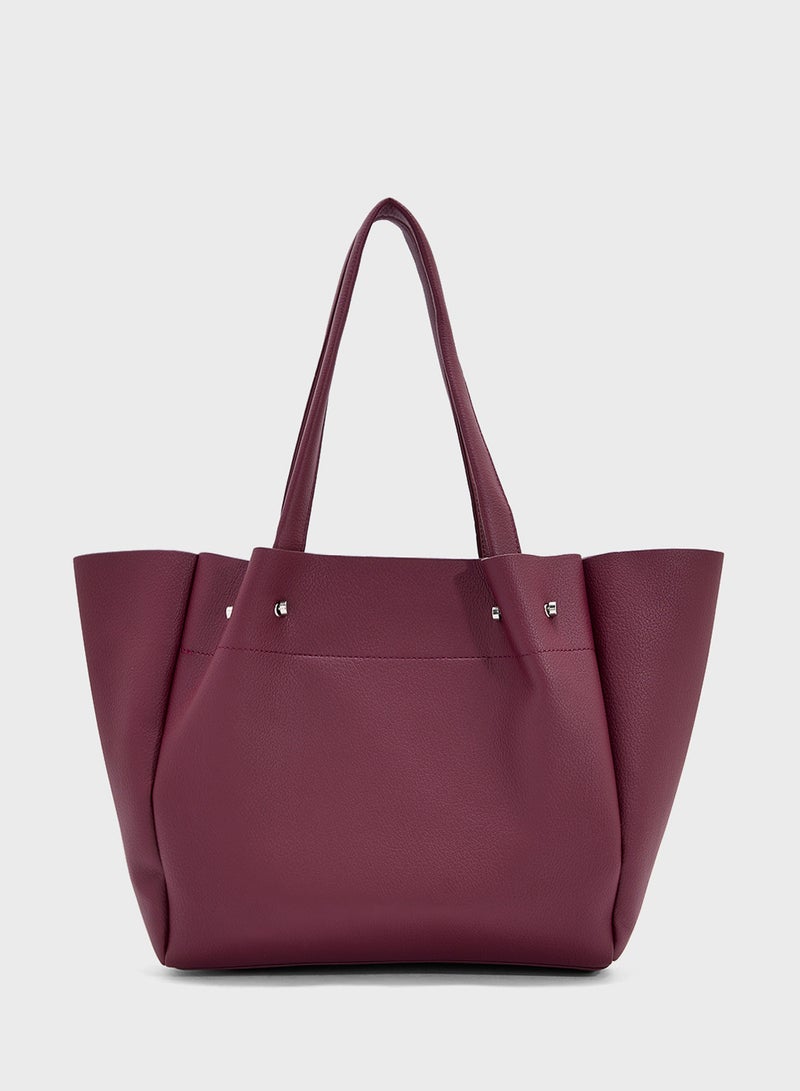 ELLA 2 In 1 Minimalist Tote Bag With Pouch  - Image 2