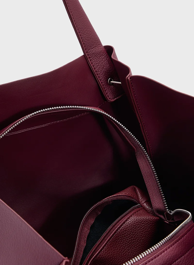 ELLA 2 In 1 Minimalist Tote Bag With Pouch