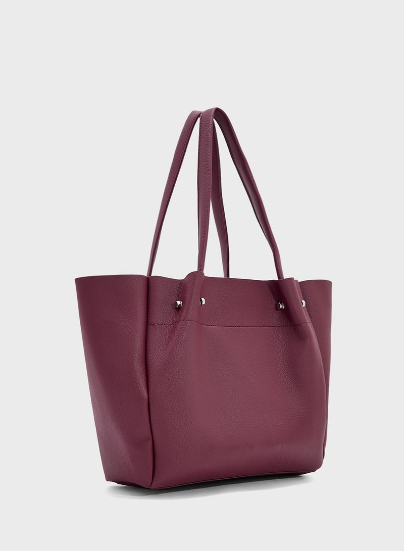 ELLA 2 In 1 Minimalist Tote Bag With Pouch  - Image 4