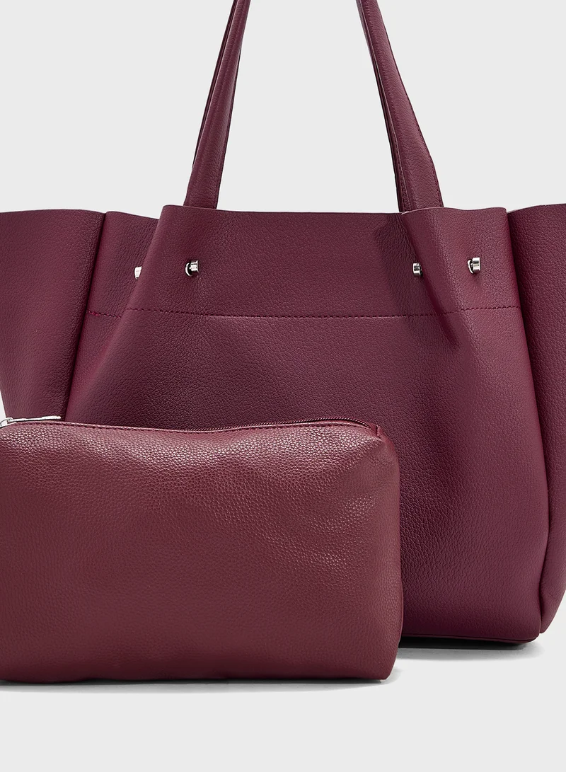 ELLA 2 In 1 Minimalist Tote Bag With Pouch
