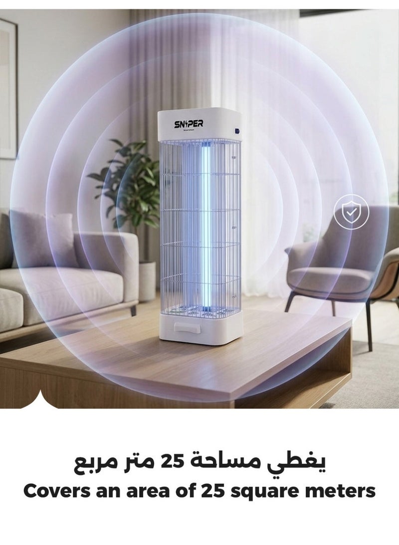 الشبح جهاز الشباب 2026 الجديد لقتل الحشرات الطائرة كهربائياً | صاعق حشرات كهربائي، مصيدة ذباب، طارد للبعوض، قاتل البعوض والذباب الصغير، مضرب ذباب، مصباح مكافحة الآفات، ضوء فوق بنفسجي 22 واط، صامت، 220-240 فولت - Image 3