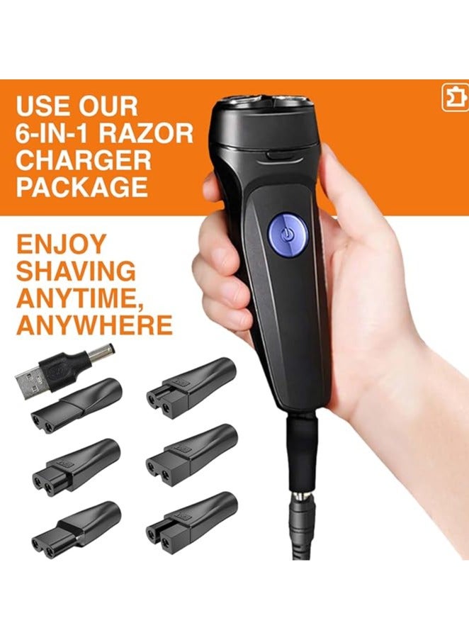 شاحن ماكينة حلاقة USB 5 فولت، 8 قطع، شاحن عالمي لتشذيب اللحية متوافق مع نوريلكو اكواتيك، ارسيتيك، ريمنجتون، براون، فيليبس مالتي جروم/نوريلكو - Image 3