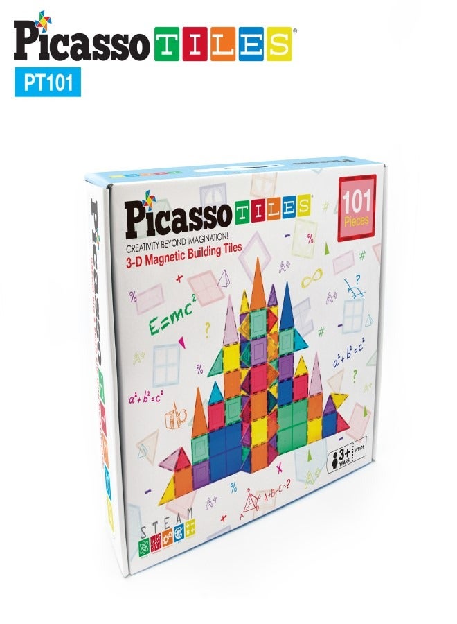 PicassoTiles PICASSO - 3D CLASSIC 101 PIECE MAGNETIC BUILDING BLOCK PLAYSET - Image 2