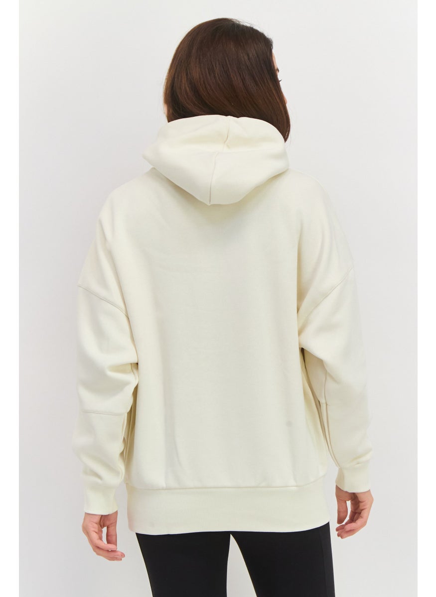 Reebok Women Sportswear Long Sleeves Outdoor Sweatshirt, Cream  - Image 3