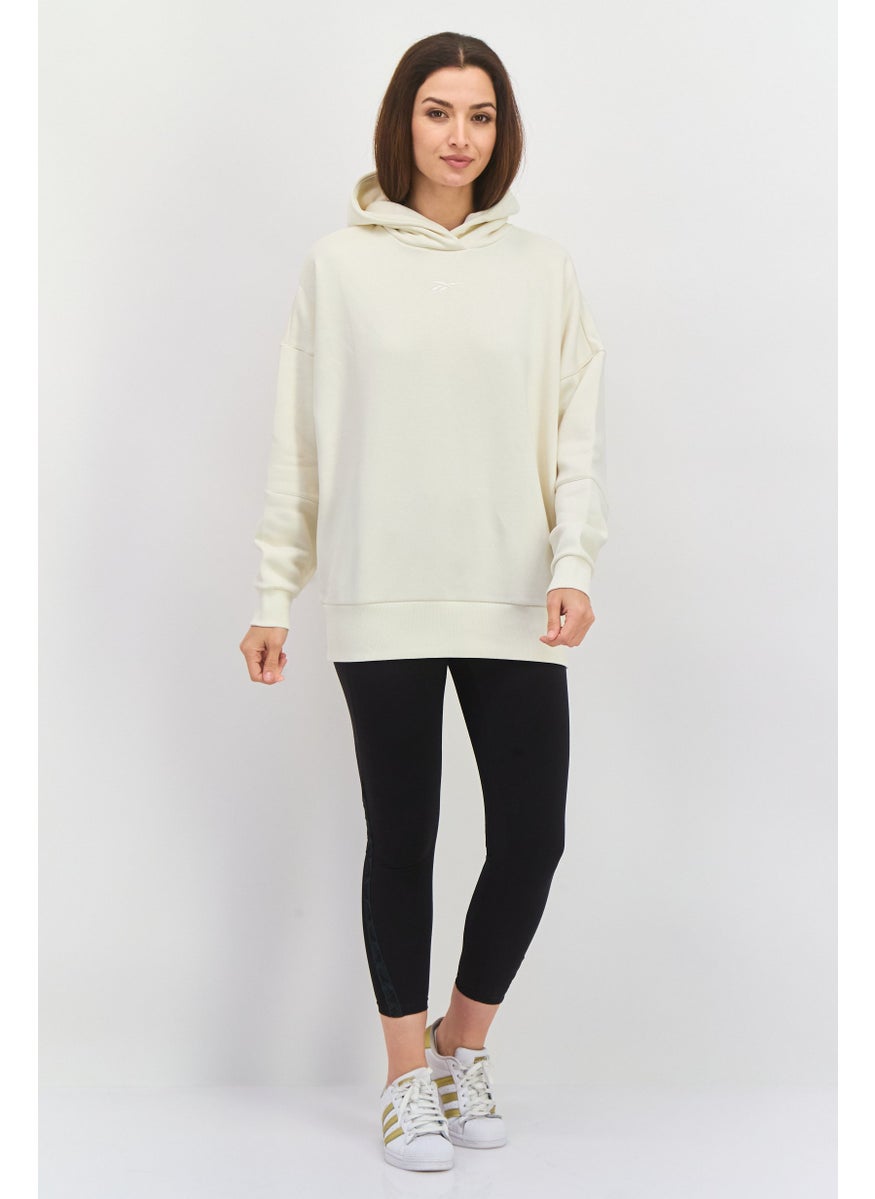 Reebok Women Sportswear Long Sleeves Outdoor Sweatshirt, Cream  - Image 4