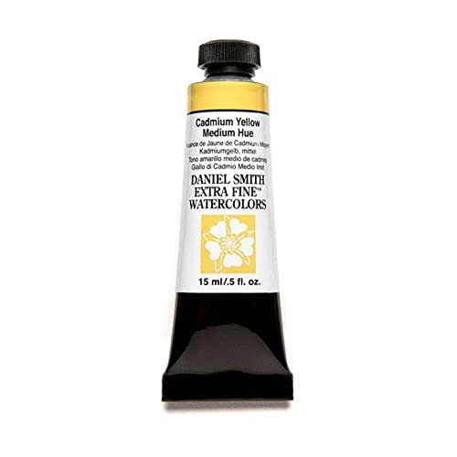 Daniel Smith Extra Fine Watercolor 15ml Paint Tube, Cadmium Yellow Medium Hue (284600184), 0.5 Fl Oz (Pack of 1) - Image 1