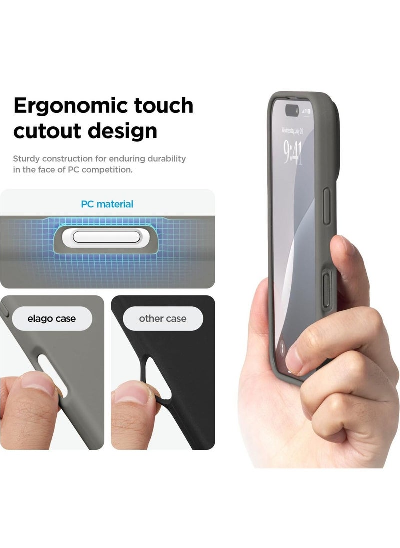 Raxoom Space Grey Full Body Protection Case for iPhone 16 Pro - Shockproof, Slim Design with Anti-Scratch Microfiber Lining - Image 5