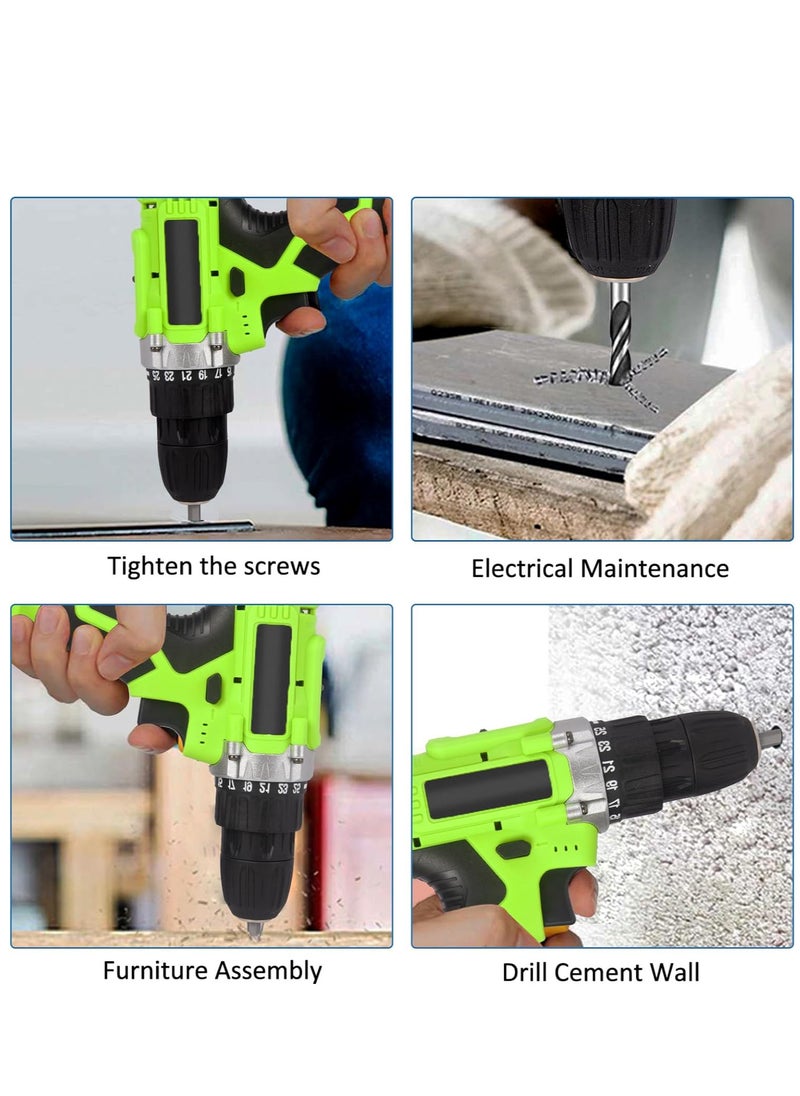 21V Cordless Drill, Power Drill Set with 2 Batteries and Charger, Multifunctional Rechargeable Handheld Electric Screwdriver Electric Drill Drivers Built-in LED, with 2-Speed, 25 Torque Setting - pzsku/Z13C91700646E1331D00EZ/45/_/1702541957/23a2e0a3-f039-477b-915b-2776c165c6a5