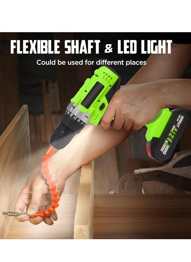 21V Cordless Drill, Power Drill Set with 2 Batteries and Charger, Multifunctional Rechargeable Handheld Electric Screwdriver Electric Drill Drivers Built-in LED, with 2-Speed, 25 Torque Setting - pzsku/Z13C91700646E1331D00EZ/45/_/1702541958/7f334e7f-00a7-4371-9f8f-9c5e79360569
