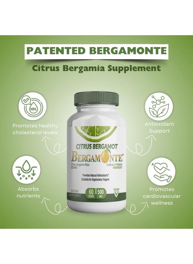 Logic Nutra مكمل البرغموت الحمضي (Citrus Bergamia) 1,000 ملغ لكل حصة (2) 60 كبسولة نباتية - برغمونتي المسجلة - Image 3