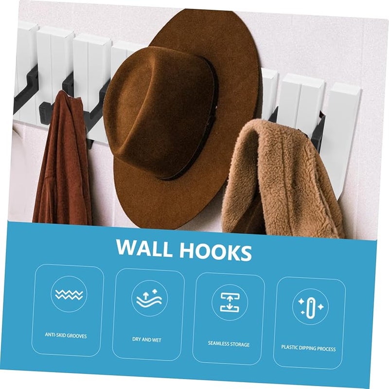 تصميم لوحة مفاتيح البيانو على الطراز الاسكندنافي، خطافات معطف معلقة على الحائط باللون الأسود للمدخل، الحمام، المطبخ - Image 5