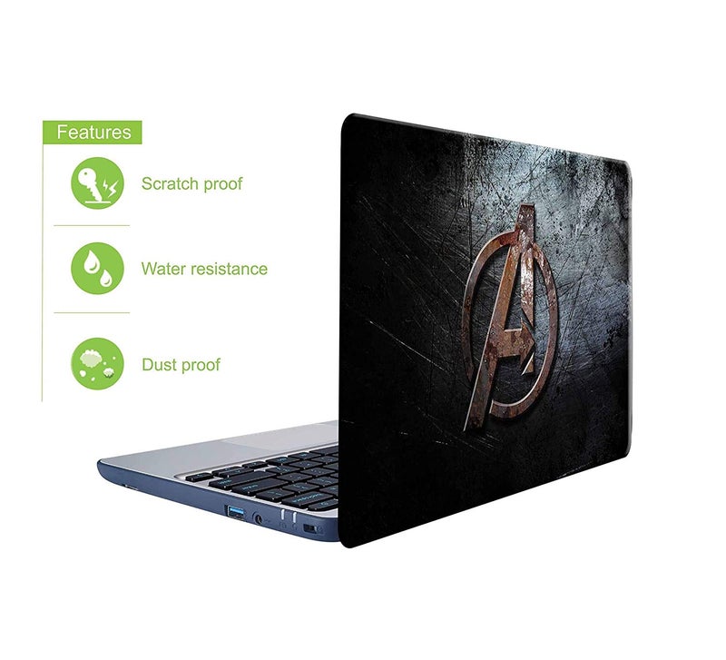 WALLTON - Avengers Logo HD Quality Vinyl Laptop Skin Decal/Sticker Protector, Fits Dell, Hp, Lenovo, Toshiba, Acer, ASUS and for All Models Up to 11.6" - 15.6" Inch, Pack of 1 - Image 3