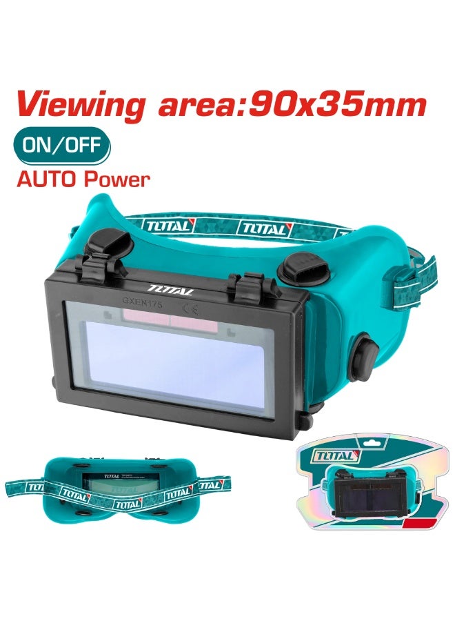 TOTAL Auto-Darkening Welding Goggles 90x35mm Viewing Area - Image 2
