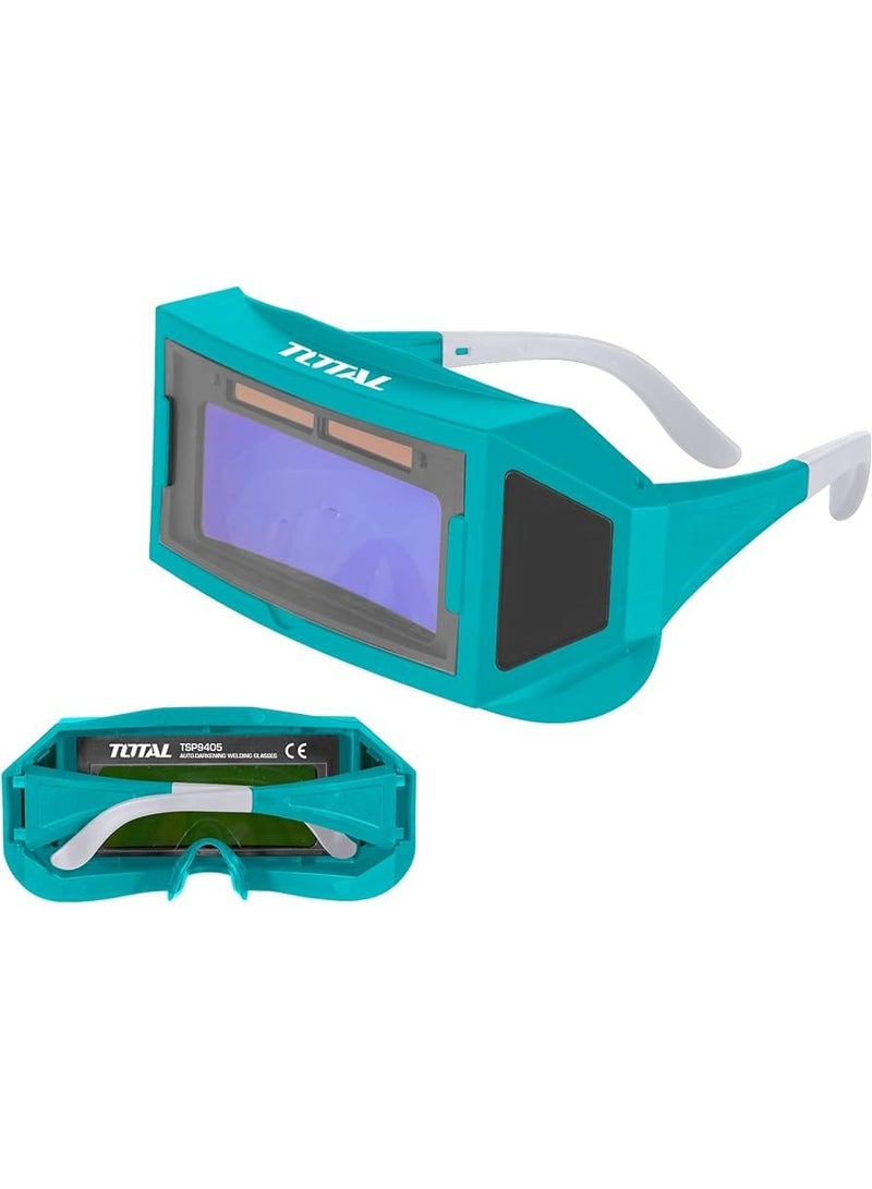 TOTAL Auto-Darkening Welding Goggles 90x35mm Viewing Area - Image 1