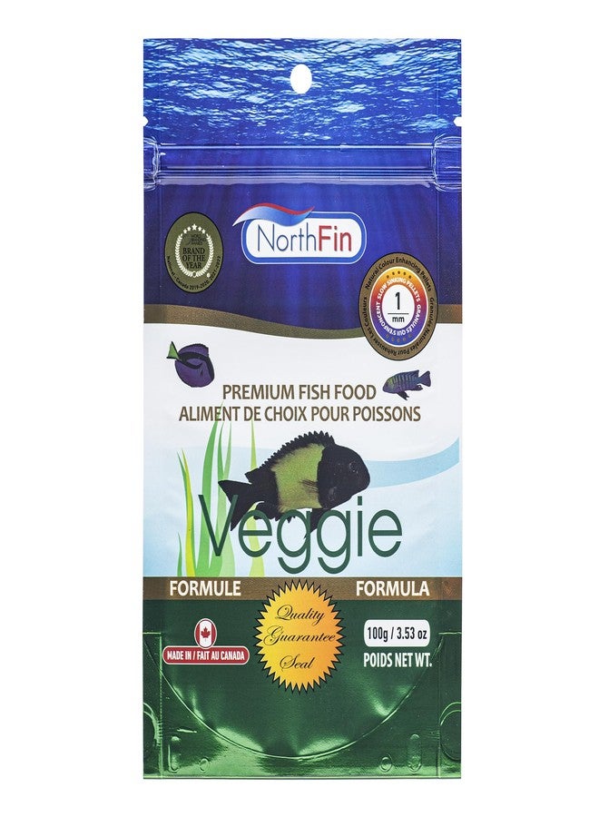 Northfin تركيبة طعام نورثفين النباتي للأسماك - حبيبات بطيئة الغرق للأسماك العاشبة (1 مم، 100 غرام) | نظام غذائي عضوي فاخر قائم على عشب البحر مع سبيرولينا وأستازانتين لتحسين اللون وصحة الجهاز الهضمي - Image 1
