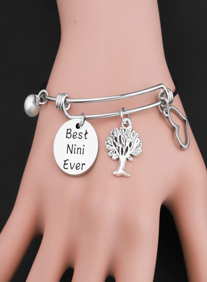 Lywjyb Birdgot Best Nini Ever Gift Best Nini Ever Bracelet Gift Best Nini Ever Funny Mother's Day Gift Best Nini Ever Christmas Gift (Nini br) - Image 4