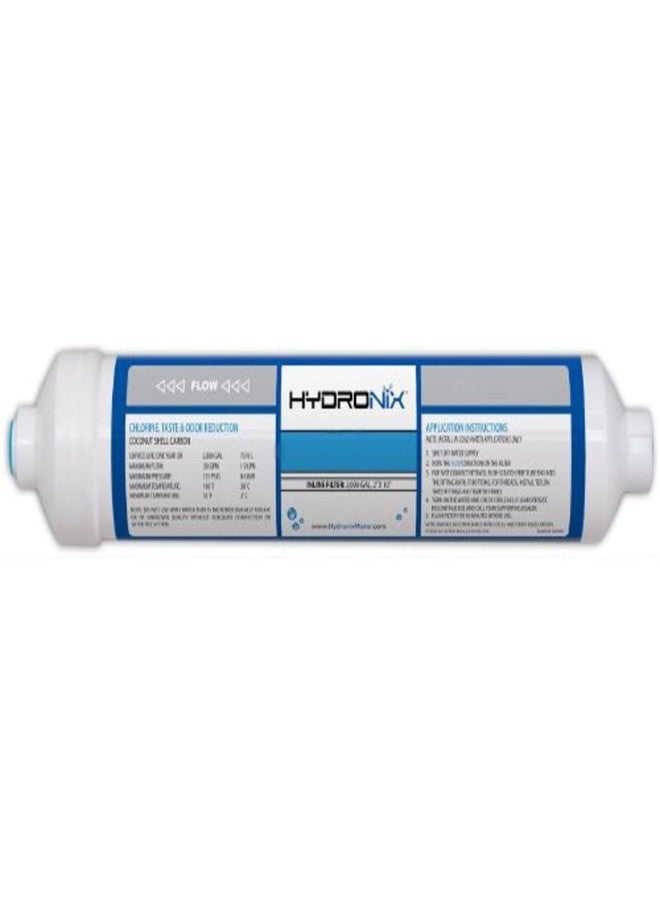Hydronix ISF-2512 Inline Sediment Water Filter for Pre Filtration, 2.5" x 12", 1/4" NPT Ports