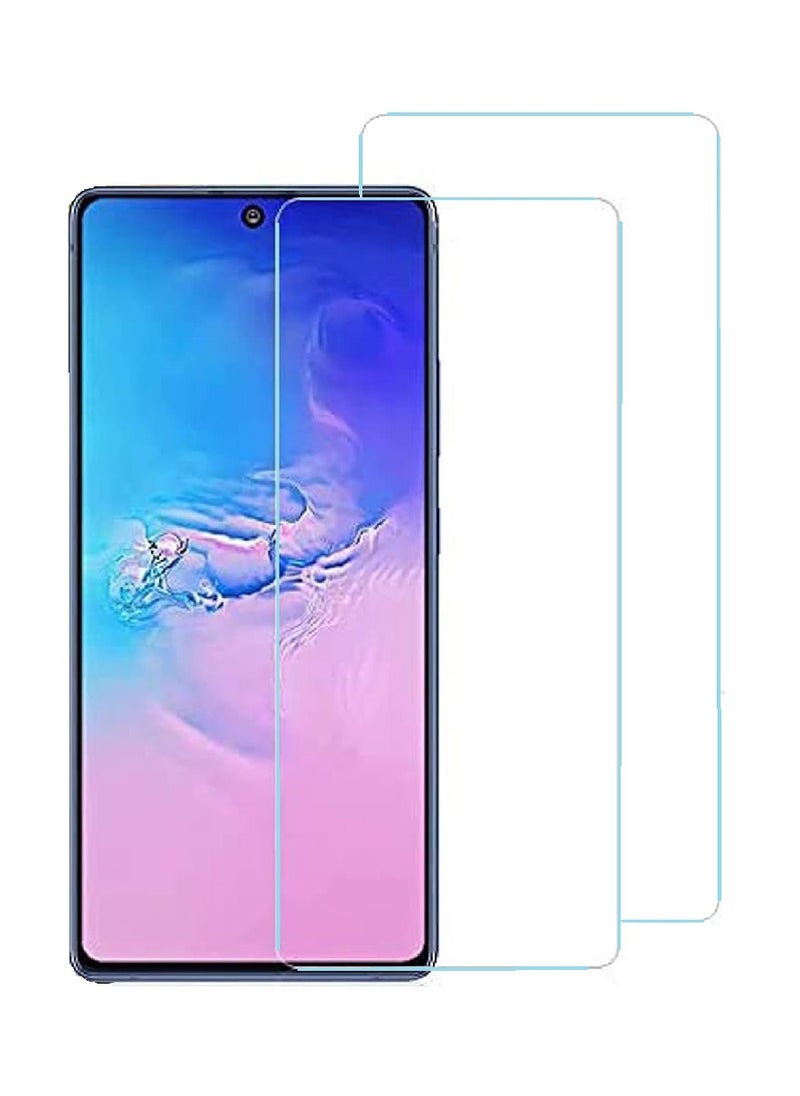 Super 2 Pieces Tempered Glass Screen Protector Clear Designed For Samsung Galaxy S10 Lite Full Screen Coverage And Bubble Free - Image 1