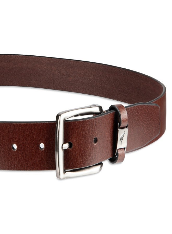 Tommy Bahama Men's Casual Leather Ornament Loop Belt, Tan, Medium - Image 3