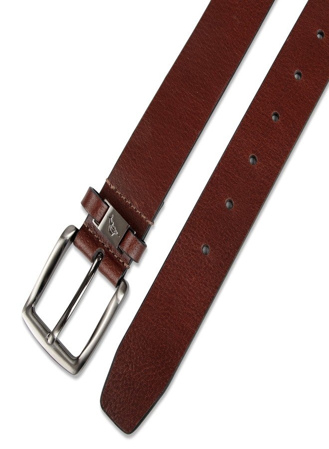 Tommy Bahama Men's Casual Leather Ornament Loop Belt, Tan, Medium - Image 5