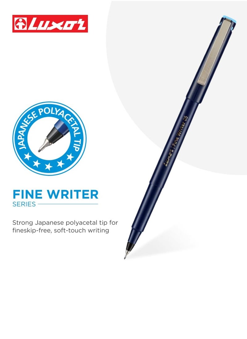 Luxor - Luxor Fine Writer Tb Color (Pack Of 10 Pen)|Blue - Image 1