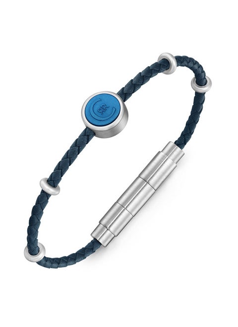 Bracelet for Men in Silver and Blue