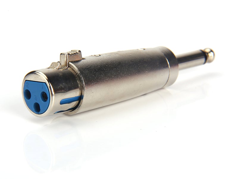 Devinal Professional 6.35mm 1/4 Inch Mono Male Plug to 3 Pin XLR Female Jack Stereo Audio Microphone Adapter Converter Connector - Image 1