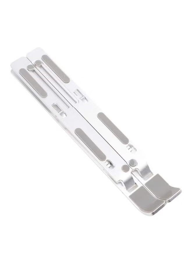 Generic Portable Laptop Stand Foldable Aluminum Alloy Laptop Riser Silver  - Image 4