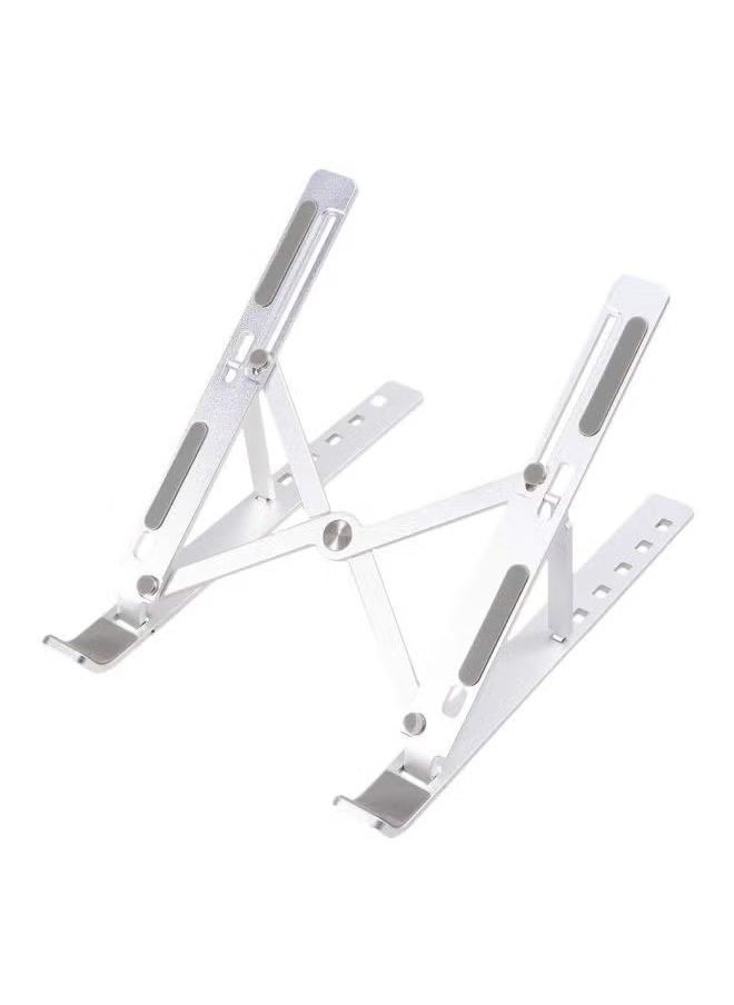 Generic Portable Laptop Stand Foldable Aluminum Alloy Laptop Riser Silver  - Image 5
