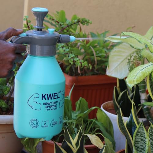 Kwel Heavy Duty Garden Pump Pressure Sprayer, Lawn Sprinkler, Water Mist, Spray Bottle For Herbicides, Pesticides, Fertilizers, Plants Flowers 2.2 Liter Capacity (Blue, Pack Of 1), Hand Powered - Image 4