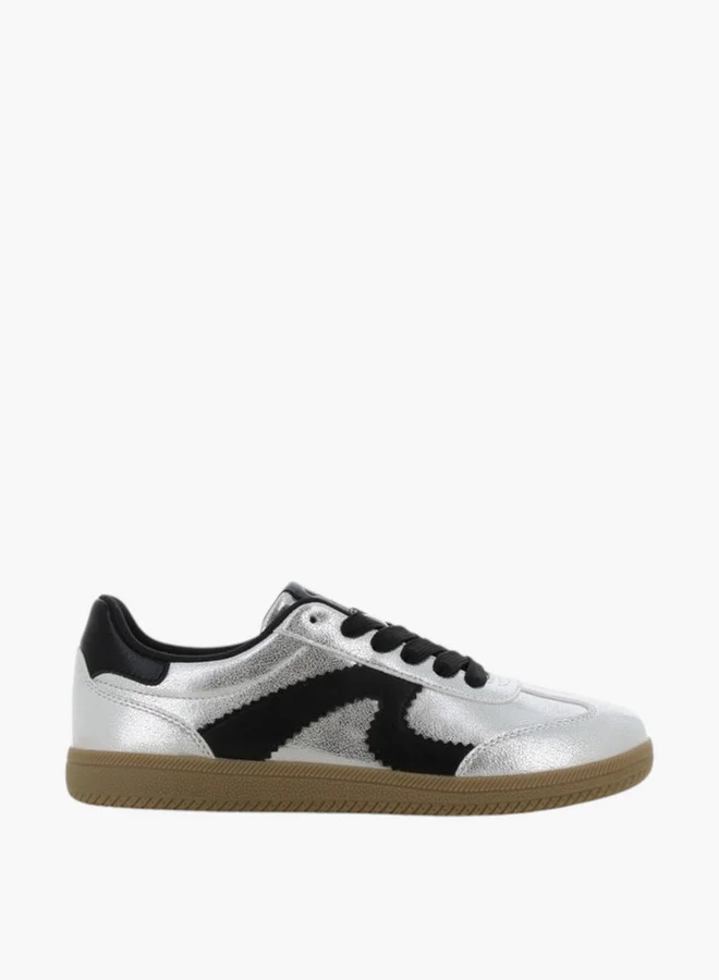 اس جي SJ Women's Panelled Lace-Up Sneakers