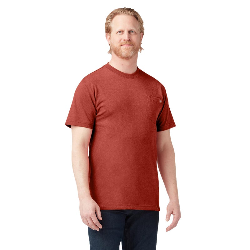 Dickies mens Heavyweight Crew Neck Short Sleeve Tee Bigtall T Shirt Rustic Red Heather 4XLarge Big Tall US