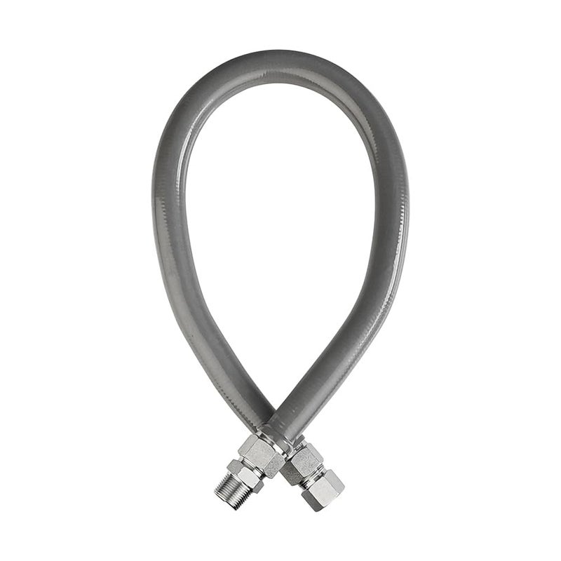 PLUMBINGMASTER 24 34MIP x 34FIP Gas Connector Hose Supply1ODGray PVC Coated Gas LineFull Flow Gas Hose for Indoor and Outdoor - Image 2