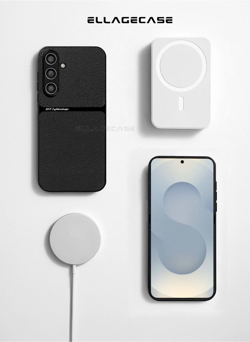 ELLAGECASE حافظة درجة الأعمال لهاتف سامسونج جالاكسي S24، رقيقة جداً، مع لوحة مغناطيسية مدمجة، شحن لاسلكي، مقاومة للصدمات، حماية كاملة لعدسة الكاميرا - Image 4
